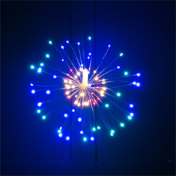 St Helens 40 Multicolour LED Firework Hanging Light - Size: 4.3 x 4.3 x 40cm - White - Wilko
