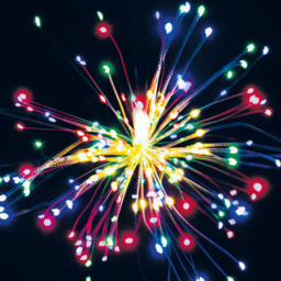 St Helens 40 Multicolour LED Firework Hanging Light - Size: 4.3 x 4.3 x 40cm - White - Wilko - thumbnail 5