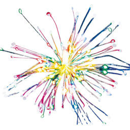 St Helens 40 Multicolour LED Firework Hanging Light - Size: 4.3 x 4.3 x 40cm - White - Wilko - thumbnail 3