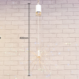 St Helens 40 Multicolour LED Firework Hanging Light - Size: 4.3 x 4.3 x 40cm - White - Wilko - thumbnail 6
