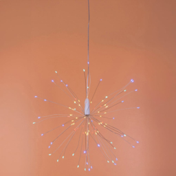St Helens 40 Multicolour LED Firework Hanging Light - Size: 4.3 x 4.3 x 40cm - White - Wilko - thumbnail 4