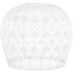 White Geometric Domed Pendant Light - Wilko