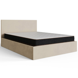 GFW King Size Natural Velvet End Lift Ottoman Bed with Memory Pocket Spring Mattress - Wilko - thumbnail 5