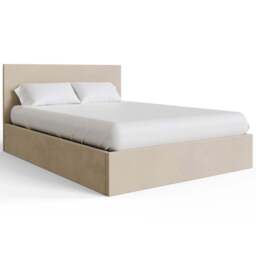 GFW King Size Natural Velvet End Lift Ottoman Bed with Memory Pocket Spring Mattress - Wilko - thumbnail 4
