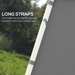 Outsunny 2 x 3m Light Grey Gazebo Replacement Side Panel with Zipped Door 2 Pack - Size: 37 x 30 x 10cm - Wilko - thumbnail 7