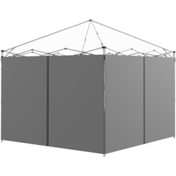 Outsunny 2 x 3m Light Grey Gazebo Replacement Side Panel with Zipped Door 2 Pack - Size: 37 x 30 x 10cm - Wilko - thumbnail 3