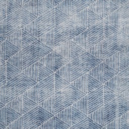 Kukoon Geometric Distressed Denim Blue Washable Rug 240 x 330cm - Wilko - thumbnail 4