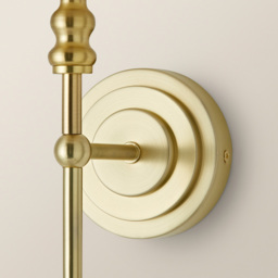 ValueLights Maggie Brushed Gold Candlestick Wall Lights with Shade and Bulb 2 Pack - Size: 38.5 x 21.5 x 18cm - Wilko - thumbnail 4