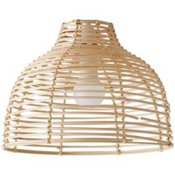 ValueLights Lobster Cream Pot Basket Weave Pendant Shade - Size: 24 x 31 x 31cm - Wilko