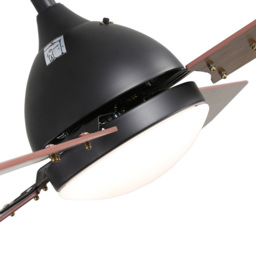 Living and Home Brown Adjustable Ceiling Fan with Light - Size: 106 x 106 x 50cm - Wilko - thumbnail 4
