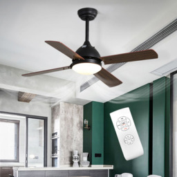 Living and Home Brown Adjustable Ceiling Fan with Light - Size: 106 x 106 x 50cm - Wilko - thumbnail 6