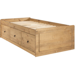 Leighton Waxed Pine Cabin Bed - Size: Single - Brown - Wilko - thumbnail 6