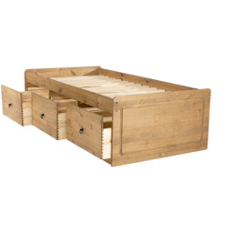 Leighton Waxed Pine Cabin Bed - Size: Single - Brown - Wilko - thumbnail 3