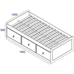 Leighton Waxed Pine Cabin Bed - Size: Single - Brown - Wilko - thumbnail 7
