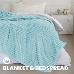 Velosso Duck Egg Waffle Plush Throw 200 x 240cm - Size: 200 x 240 x 1cm - Wilko - thumbnail 3