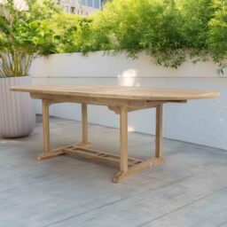Charles Bentley 6-8 Seater Teak Extendable Table - Brown - Wilko