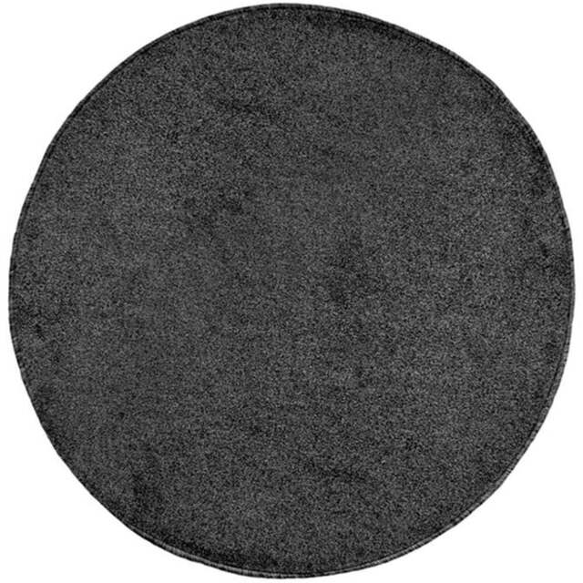 Relay Charcoal Round Rug 200cm - Size: 200 x 200cm - Grey - Homemaker - Wilko - image 1