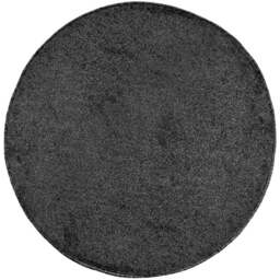 Relay Charcoal Round Rug 200cm - Size: 200 x 200cm - Grey - Homemaker - Wilko