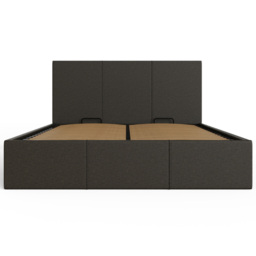 GFW Double Grey Hopsack Fabric Side Lift Ottoman Bed with Bonnell Mattress - Wilko - thumbnail 5