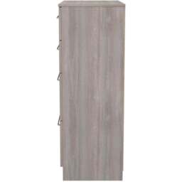 Crowndale Worcester 4 Drawer Grey Oak Deep Chest of Drawers Ready Assembled - Wilko - thumbnail 5