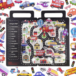 Walplus Toy Transportation Double Sided Reusable Foam Window Sticker 50 Piece - Size: 0.3 x 30 x 55cm - Multi - Wilko - thumbnail 4