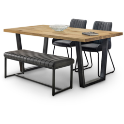 Julian Bowen Soho 2 Seater Black Dining Bench - Wilko - thumbnail 5