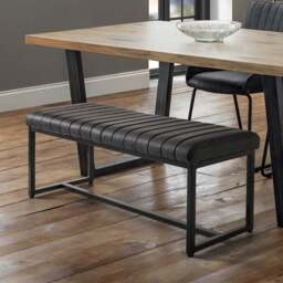 Julian Bowen Soho 2 Seater Black Dining Bench - Wilko - thumbnail 1