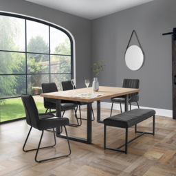 Julian Bowen Soho 2 Seater Black Dining Bench - Wilko - thumbnail 7