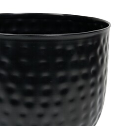 Hammered Round Planter Black - Wilko - thumbnail 4