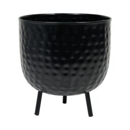 Hammered Round Planter Black - Wilko - thumbnail 5