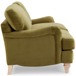 Home Detail Oxford 3 Seater Olive Green Velvet Sofa - Wilko - thumbnail 5