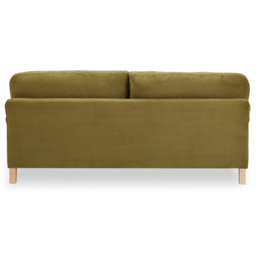 Home Detail Oxford 3 Seater Olive Green Velvet Sofa - Wilko - thumbnail 6