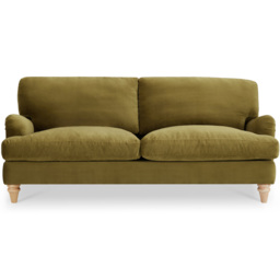 Home Detail Oxford 3 Seater Olive Green Velvet Sofa - Wilko - thumbnail 4