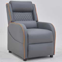 Home Detail Nova Grey and Orange Manual Gaming Recliner Chair - Wilko - thumbnail 3