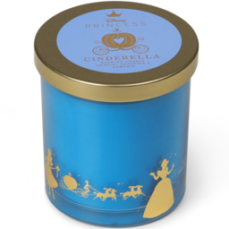 Disney Princess Cinderella Crystal Gardenia and Pumpkin Scented Candle 213g - Size: 6.6 x 5.3 x 5.8cm - Blue - Wilko - thumbnail 5
