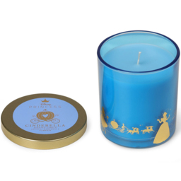 Disney Princess Cinderella Crystal Gardenia and Pumpkin Scented Candle 213g - Size: 6.6 x 5.3 x 5.8cm - Blue - Wilko - thumbnail 4