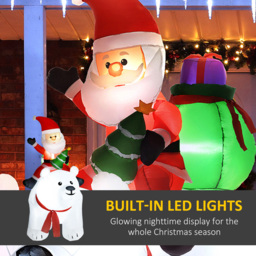 Everglow LED Inflatable Santa Claus with Polar Bear Christmas Decoration 5.5ft - Size: 200 x 100 x 180cm - White - Wilko - thumbnail 5