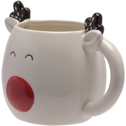 The Seasonal Gift Co. Reindeer Mug - Size: 11 x 12.5 x 10cm - White - Wilko - thumbnail 4