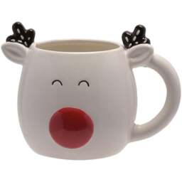 The Seasonal Gift Co. Reindeer Mug - Size: 11 x 12.5 x 10cm - White - Wilko - thumbnail 1