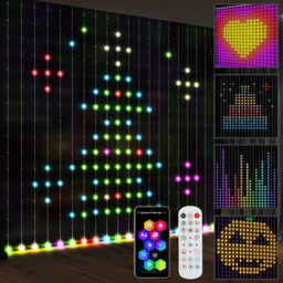 Portland Smart LED Fairy Light Curtain 3 x 3m - Clear - Wilko - thumbnail 3