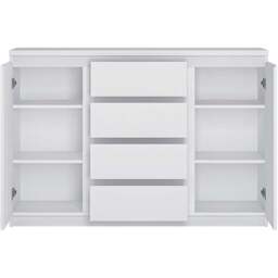 Florence Fribo 2 Door 4 Drawer White Sideboard - Size: 40 x 135 x 92cm - Wilko - thumbnail 4