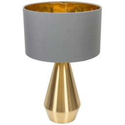 ValueLight Jax Grey Gold Inner Shade Gold Dimmable LED Touch Table Lamp - Size: 41 x 25 x 25cm - ValueLights - Wilko