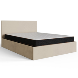 GFW Small Double Natural Velvet End Lift Ottoman Bed with Memory Pocket Spring Mattress - Wilko - thumbnail 5