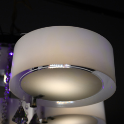 Living and Home White 5 Light Round LED Ceiling Light with Crystal Accent - Size: 35 x 75 x 75cm - Wilko - thumbnail 4