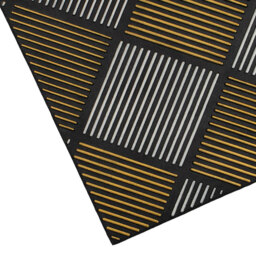 JVL Platina Silver Gold Rubber Doormat 40 x 70cm - JVL Homewares - Wilko - thumbnail 4