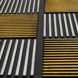 JVL Platina Silver Gold Rubber Doormat 40 x 70cm - JVL Homewares - Wilko - thumbnail 5