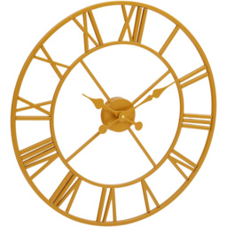 Premier Housewares Vitus Gold Finish Round Wall Clock 56cm - Size: 56 x 4 x 56cm - Wilko - thumbnail 4