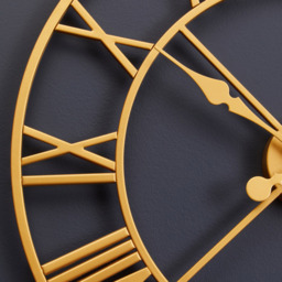 Premier Housewares Vitus Gold Finish Round Wall Clock 56cm - Size: 56 x 4 x 56cm - Wilko - thumbnail 7