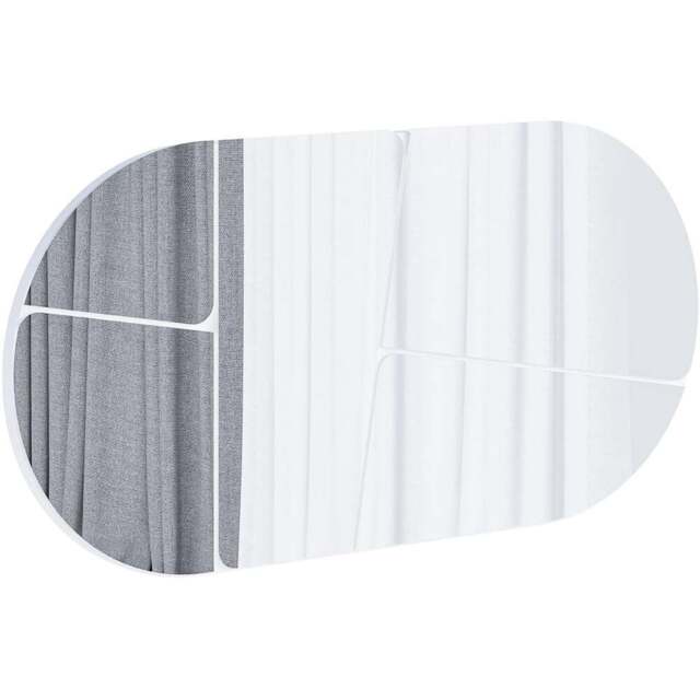 Decortie Otis Abstract Line Design White Mirror 80 x 40cm - Size: 40 x 80cm - Wilko - image 1