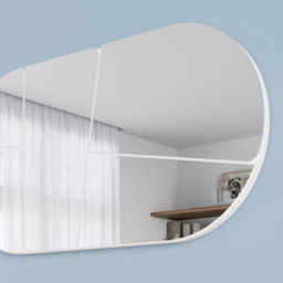Decortie Otis Abstract Line Design White Mirror 80 x 40cm - Size: 40 x 80cm - Wilko - thumbnail 4
